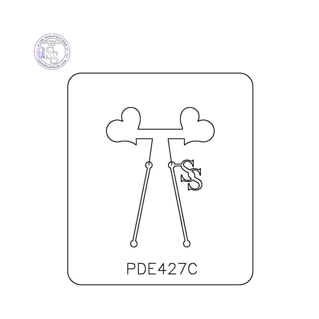 PANCAKE DIE PDE427 EARRINGS HEART